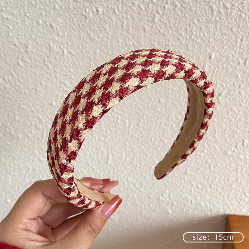 Hochwertiges rotes Neujahrs-Haarband für Damen, Retro-Haarspange, Weihnachts-Haarband Haarschmuck