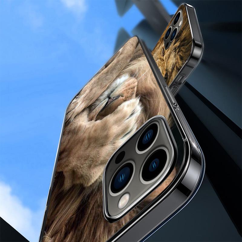 Lion Alpha Male Cub King Phone Case For iPhone 17 Air 16 Pro Max 16E 15 + 14 Plus 11 12 13 Mini 7 8 SE Gift Print Cover Fundas 1