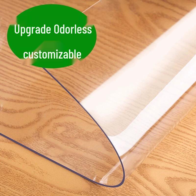

Crystal Clear PVC Tablecloth: Waterproof, Oilproof, Wash-Free Dining Table Mat and Soft Glass Desk Pad for Home Insulation 40x60cm