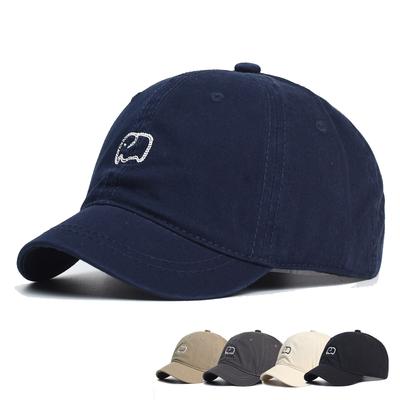 Bavlněná baseballová čepice s krátkým okrajem pro muže a ženy, ležérní vintage táta, nastavitelná čepice ve stylu truckera s nízkým profilem, nylonová zapínací páska