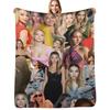 Madelyn Cline Super Fine Beautiful Actress Aesthetic Collage - 1 Throw Blanket Stain Resistant Cozy Warm Blanket