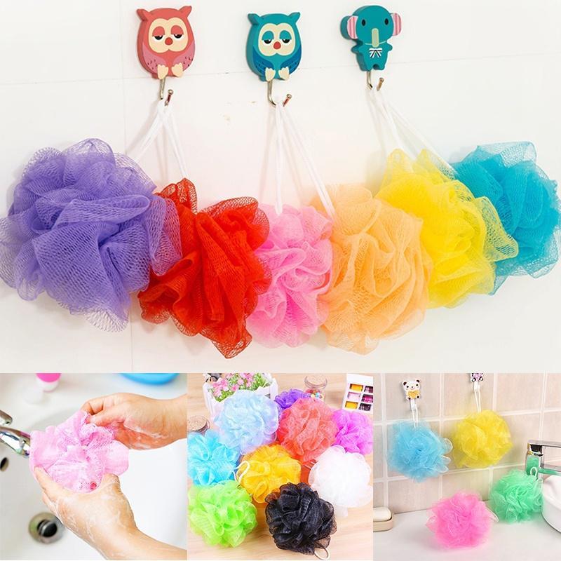 5PCS  Bath Shower Soap Bubble Body Wash Exfoliate Puff Sponge Mesh Net Ball