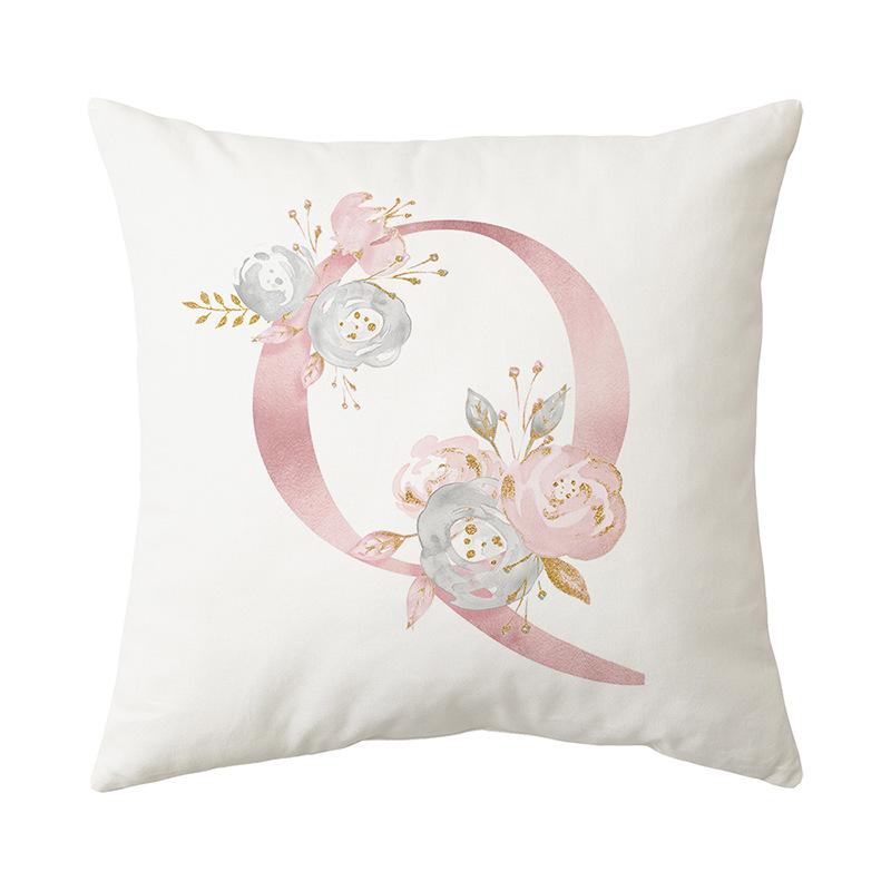 26 Letter Printed Cushion Cover Modern Simple Home Sofa Decoration Cushion Cover Bedroom Cushion Cover