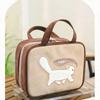Spacious Cartoon Travel Makeup Bag: Portable, Multi-Compartment, and Three-in-One Design