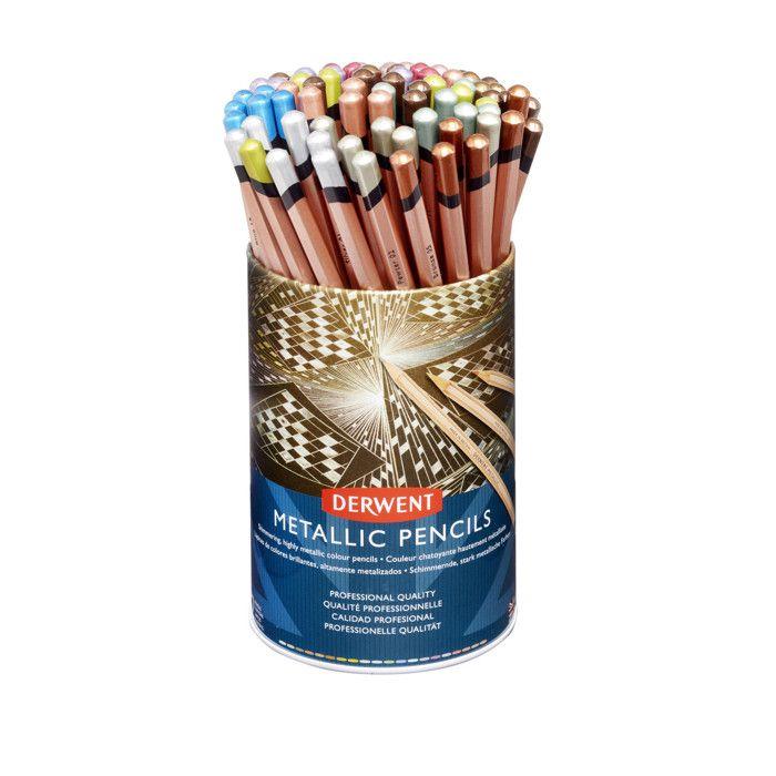 Derwent Metallic Colour Pencils Pot X72