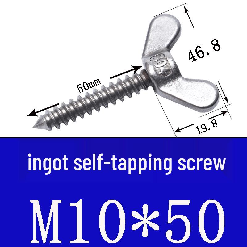 Stainless Steel 304 Eye Bolt, Self-Tapping Screw Eyelet, Butterfly Hand-Tight Self-Sheep Horn Nails