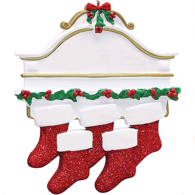 Christmas Resin Creative Stockings Family Nameplate Diy Christmas Ornament For Decor Home