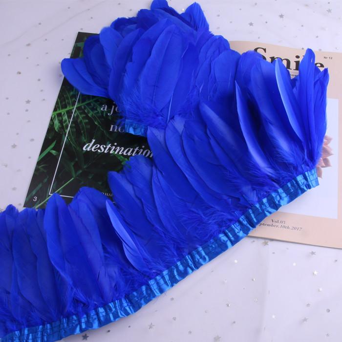 2 Yard Goose Feathers Trim Wedding Party Decoration 15-20Cm Fringes Clothes Macrame Feather Diy Plumes Ribbons For Crafts