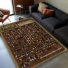 3D HOMM3 Heroes of Might and Magic Map Treasure Chest Retro Game Carpet Rug for Living Room Bedroom Home Sofa,Non-slip Floor Mat