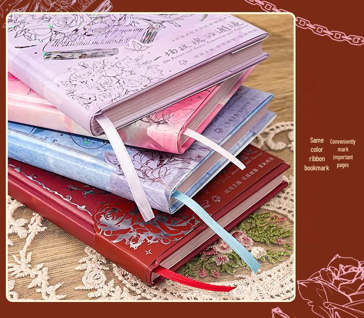 Retro Notatnik Rose Art B6 z Magnetycznym Zapięciem i Hot Stampingiem