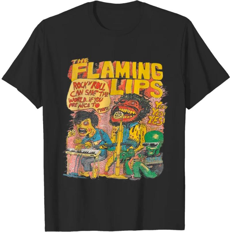 The Flaming Lips Band In Concert Cotton Black All Size Unisex Shirt Unisex T-Shirt XXXXL