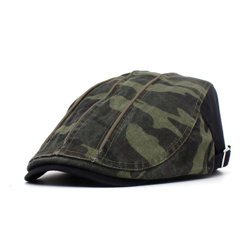 New Camouflage Hats Unisex Vintage Forward-Facing Berets Men's Summer Sun Visor Caps