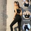 Women's Shock-Absorbent Quick-Dry Sports Bra - Anti-Sag Yoga Running Fitness Vest, Black