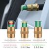 8pcs Copper Tire Pressure Gauge Cap Weatherproof Copper Construction Waterproof Rustproof for Various Weather Conditions