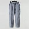Einfarbige Leinenhose Herren Locker Leinen Freizeit Hose Frühling Sommer Zuhause Gerade Weich Bequem Hose