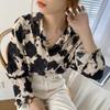 Krowa nadruk zapinane koszule damskie bluzka z długim rękawem koreańska modna odzież szyfonowa odzież uliczna bluzki w dużych rozmiarach wiosna nowość