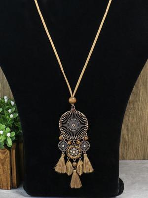 Vintage Ethnischer Stil Lange Damen Halskette Metallkette Rad Quaste Halskette Damen Täglich Urlaub Kann Tragen Geschenk