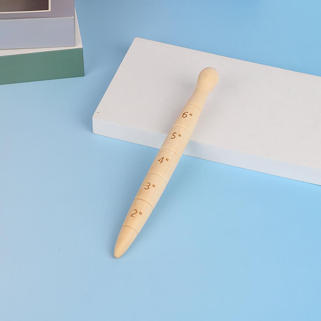 Wooden Garden Dibber With Depth Gauge – Bulb Planting Tool With Measurement For Gardening