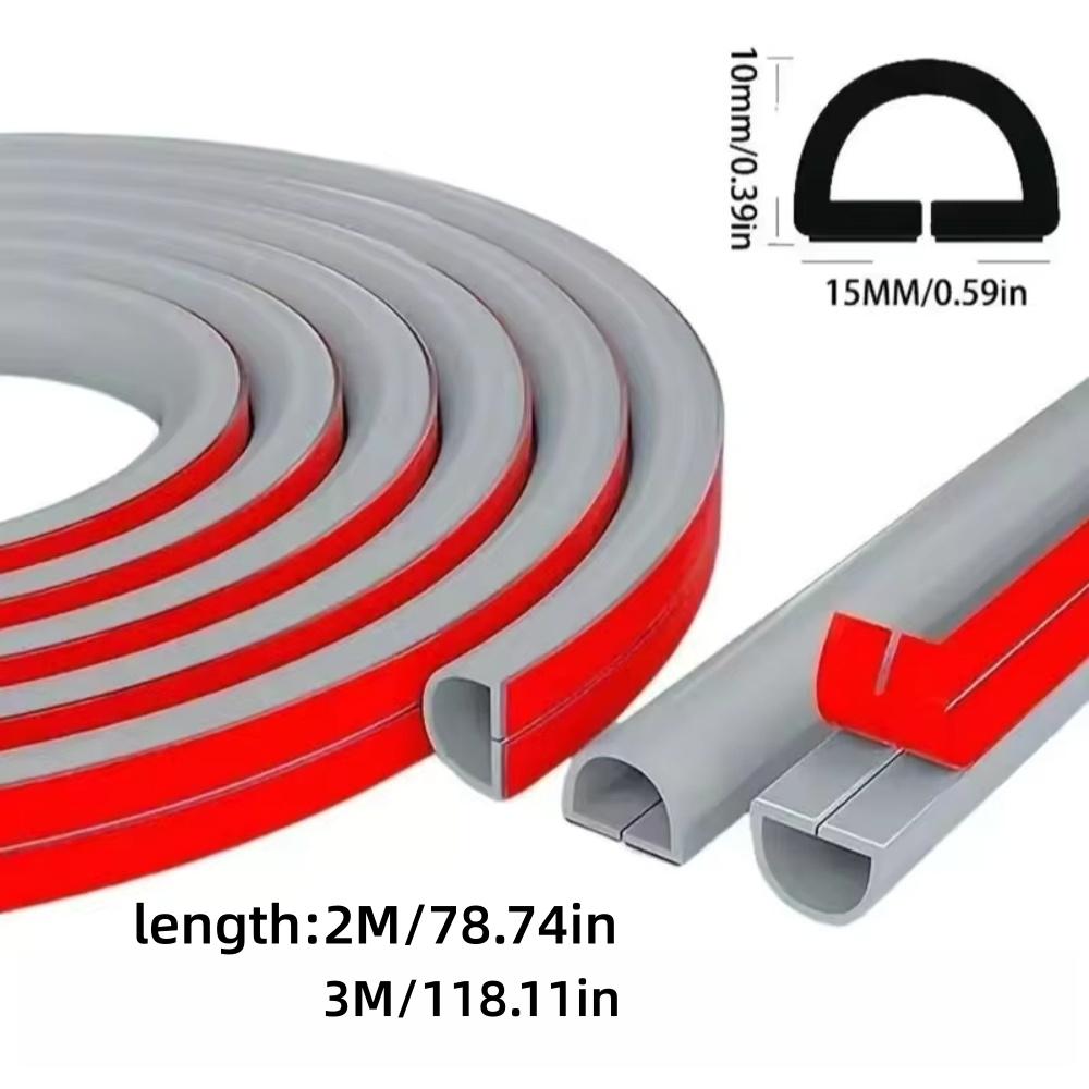 1pc 78.74in/118.11in Self Adhesive Curved Groove Floor Wire Cover Invisible Anti Extrusion Extension Wire Groove Protector