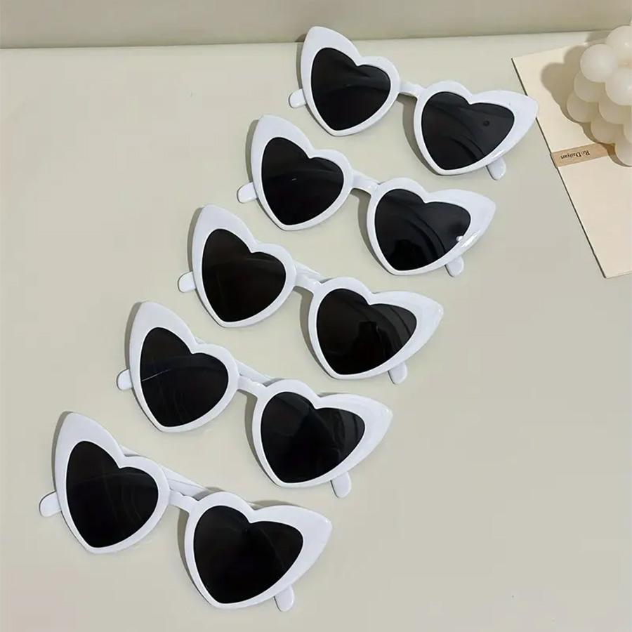 5PCS Heart Cute Ladies fashion Sunglasses Combination Wedding Party Decoration Glasses