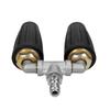 Lavadora de Alta Pressão   Bico, 360 graus  Rotativo Duplo   Bico com 1Celsius4   Conector Rápido 2.0 Orifício 4-6 GPM 4000 PSI