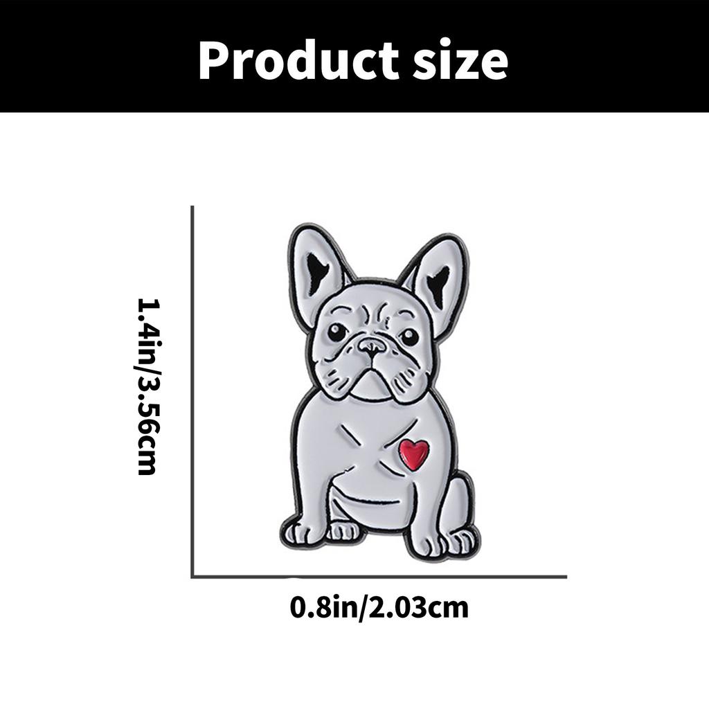 Niedliche Cartoon-Hund Emaille Anstecknadel Brosche Für Tierliebhaber Modeaccessoire Geschenk Legierungsschmuck Damen Herren Unisex Rucksackdeko
