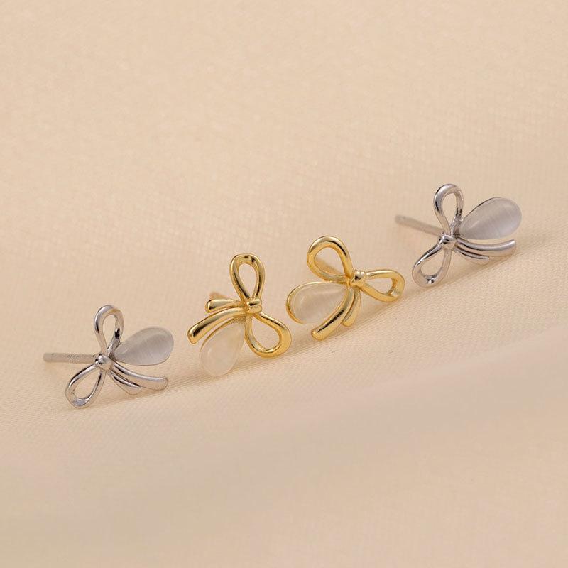 Sweet Bow Earrings Niche Design Sense New Year's New Earrings for Women Versatile