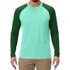 Pánské sportovní tričko s dlouhým rukávem raglánového střihu v kontrastních barvách