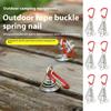 6Pcs Aluminum Zinc Zinc Alloy Tent Octopus Rope Buckle Spring Buckle Fixed Tent Rope Buckle  Windproof