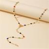 Trendy Black Glass Bead Necklace Infused with Colorful Details Decoration for Professional and Styles Enthusiasts