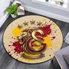 Galatasaray SK3 Round Area Rug,Carpet Rug for Living Room Bedroom Sofa Playroom Decor,Non-slip Floor Mat