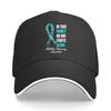 Blue Ribbon Hearts Addiction Recovery Sandwich Baseball Cap