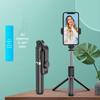 Q02S Bluetooth Selfie Stick with LED Light & Tripod for Live Broadcasts
