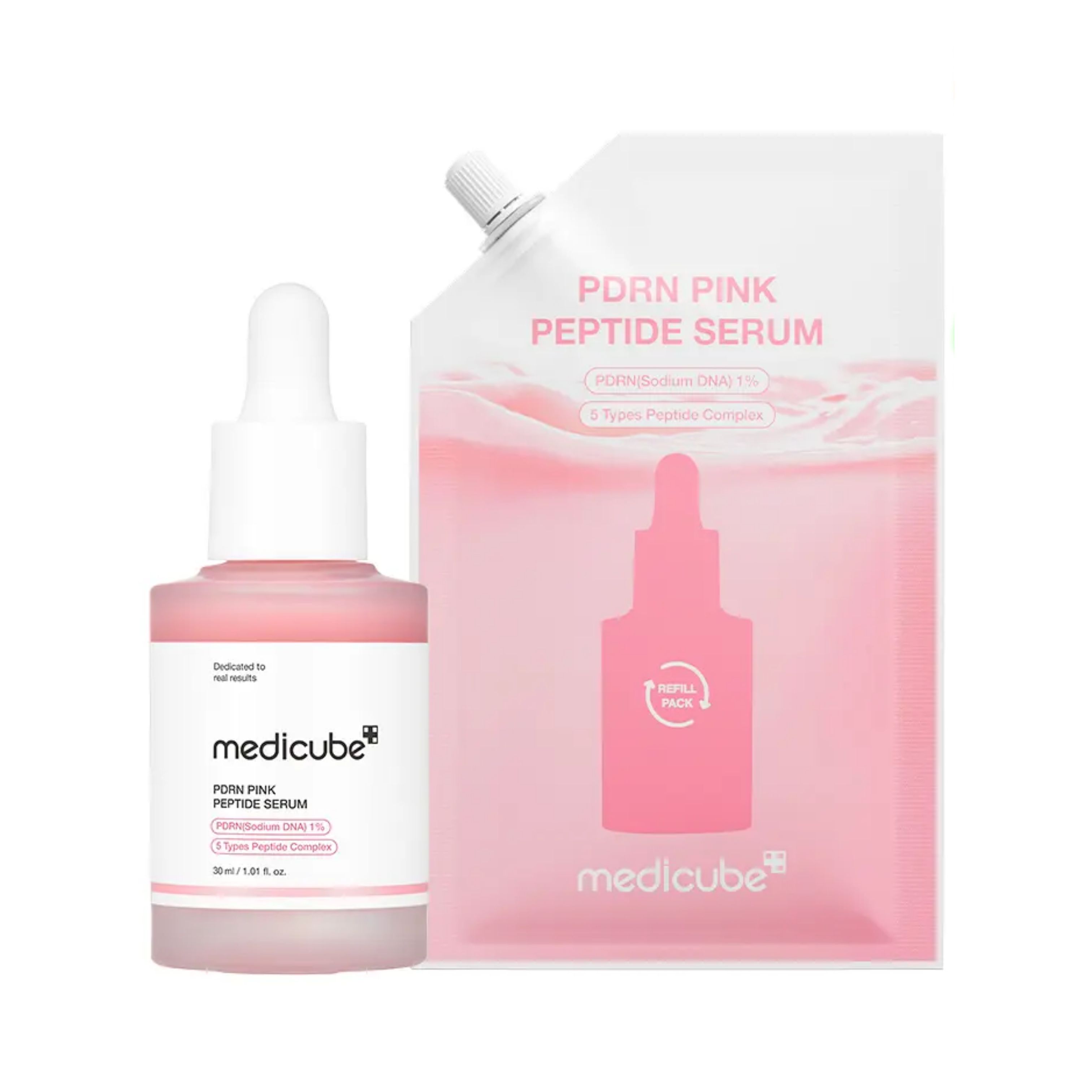 

Medicube PDRN Pink Ampoule 30ml Refill Set (30ml + 50ml Refill Pack)