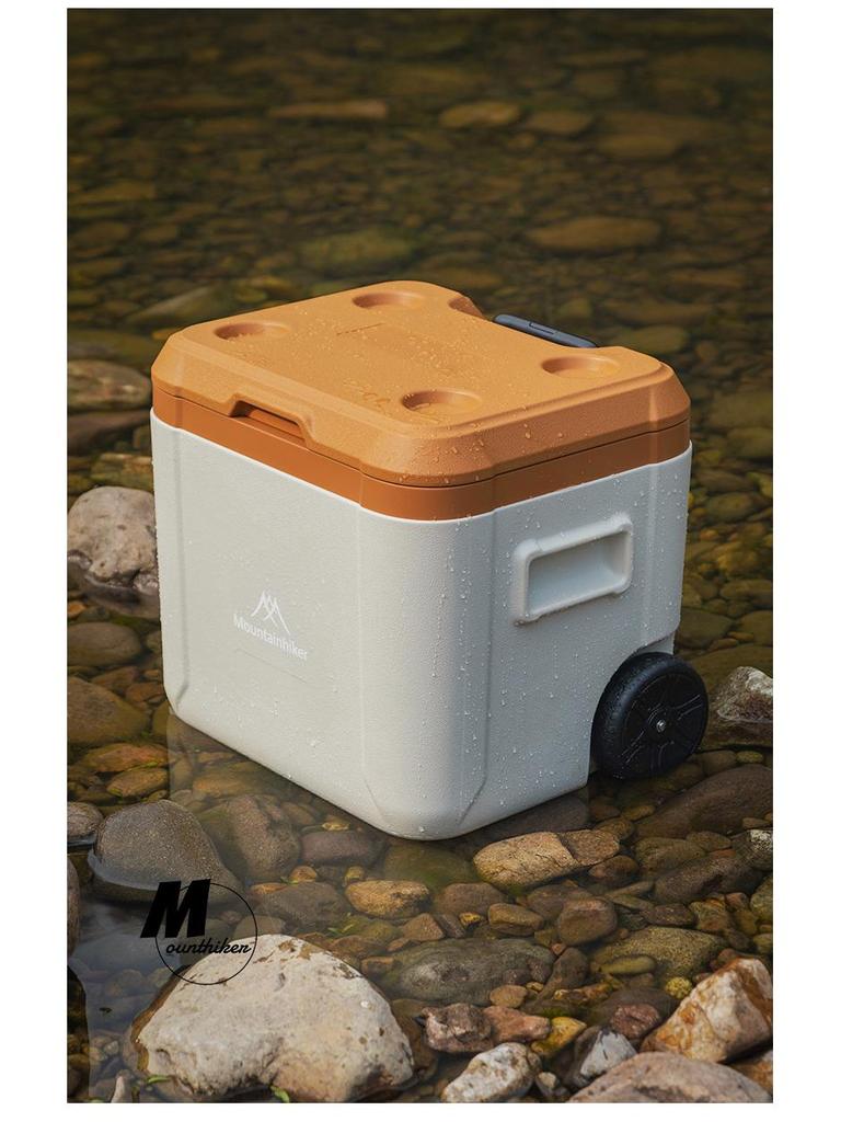 Mountain Guest Portable Insulated Cooler Box for Outdoor Camping, Car, and Trolley Use