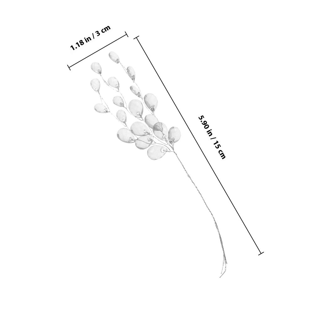 50pcs Artificial Acrylic Flower Branches Simulation Flower Stems For Diy Wedding Home Decor Arrangement Party Decoration Craft