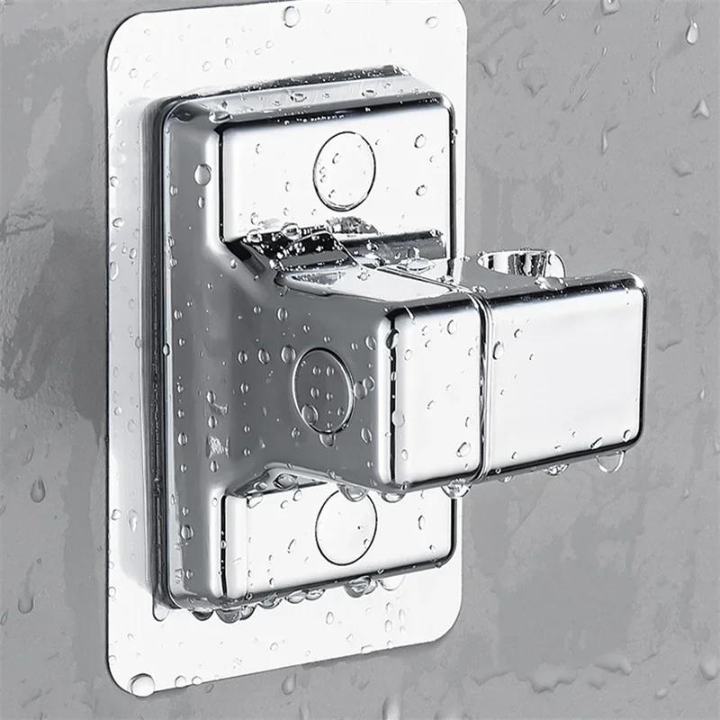 Uchwyt prysznicowy Regulowany uchwyt prysznicowy montowany na ścianie Samoprzylepny uchwyt ręczny do prysznica Akcesoria łazienkowe