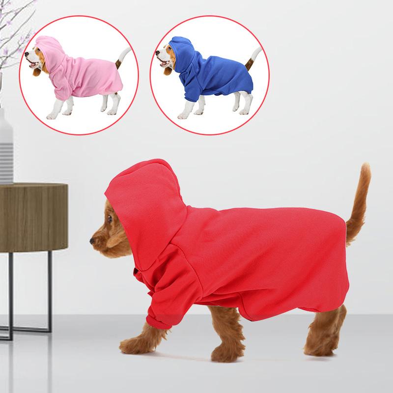 Dog Clothes Pet Sweatshirt Cute Polyester Pet Winter Warm Hoodie Sweatshirt Clothes Coat for Dogs Puppy Cats Dog Sweatshirt