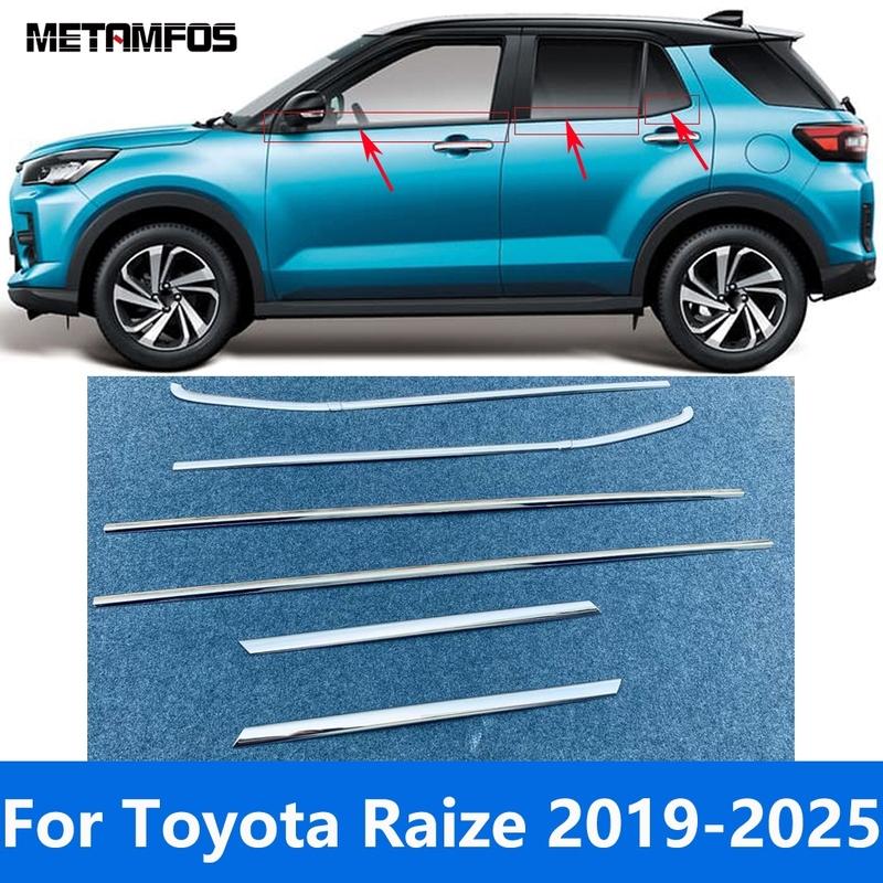 Для Toyota Raize -2024 2025 Нержавеющая сталь Нижний оконный молдинг Рамка окна Молдинг подоконника Накладка Наклейка Аксессуары Стайлинг автомобиля