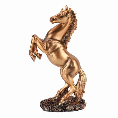 Eruopean Style Horse Sculpture Home Desk Decor Ornament Photograph Props (Copper)
