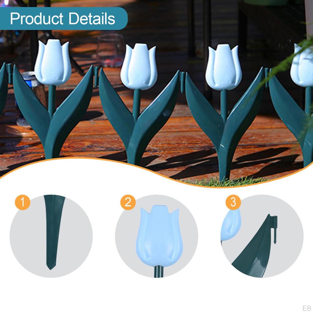 10 Pcs Artificial Garden Borders, Landscaping Decoration, Easy To Install