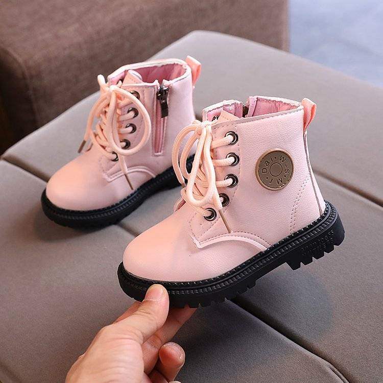 Children's Martin boots girls baby short boots autumn and winter 2025 new British style boys soft bottom velvet girls versatile