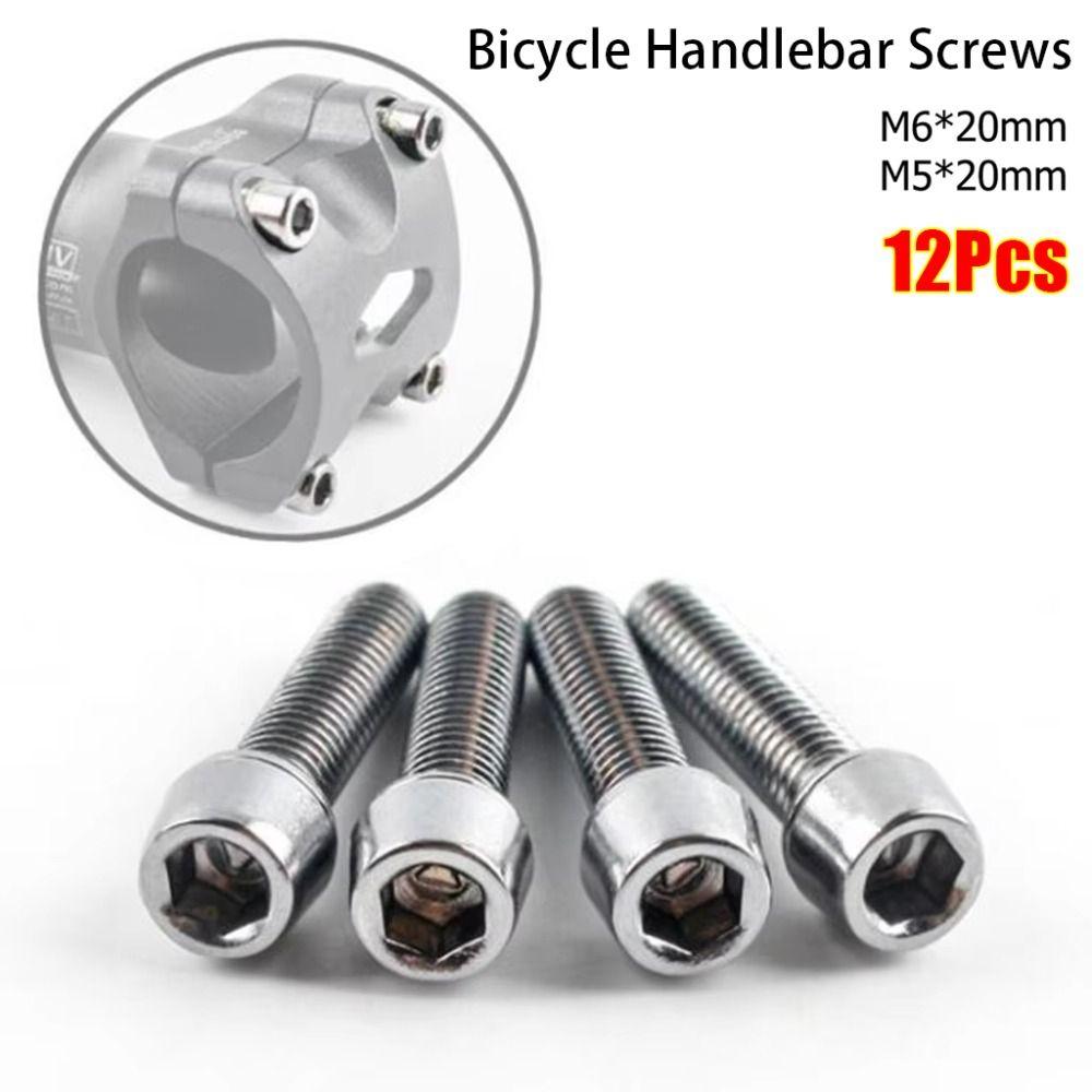 12Pcs Repair Accessory Bicycle Handlebar Screws Bike Cycle Parts Bike Stem Bolts Bike Stem Screws
