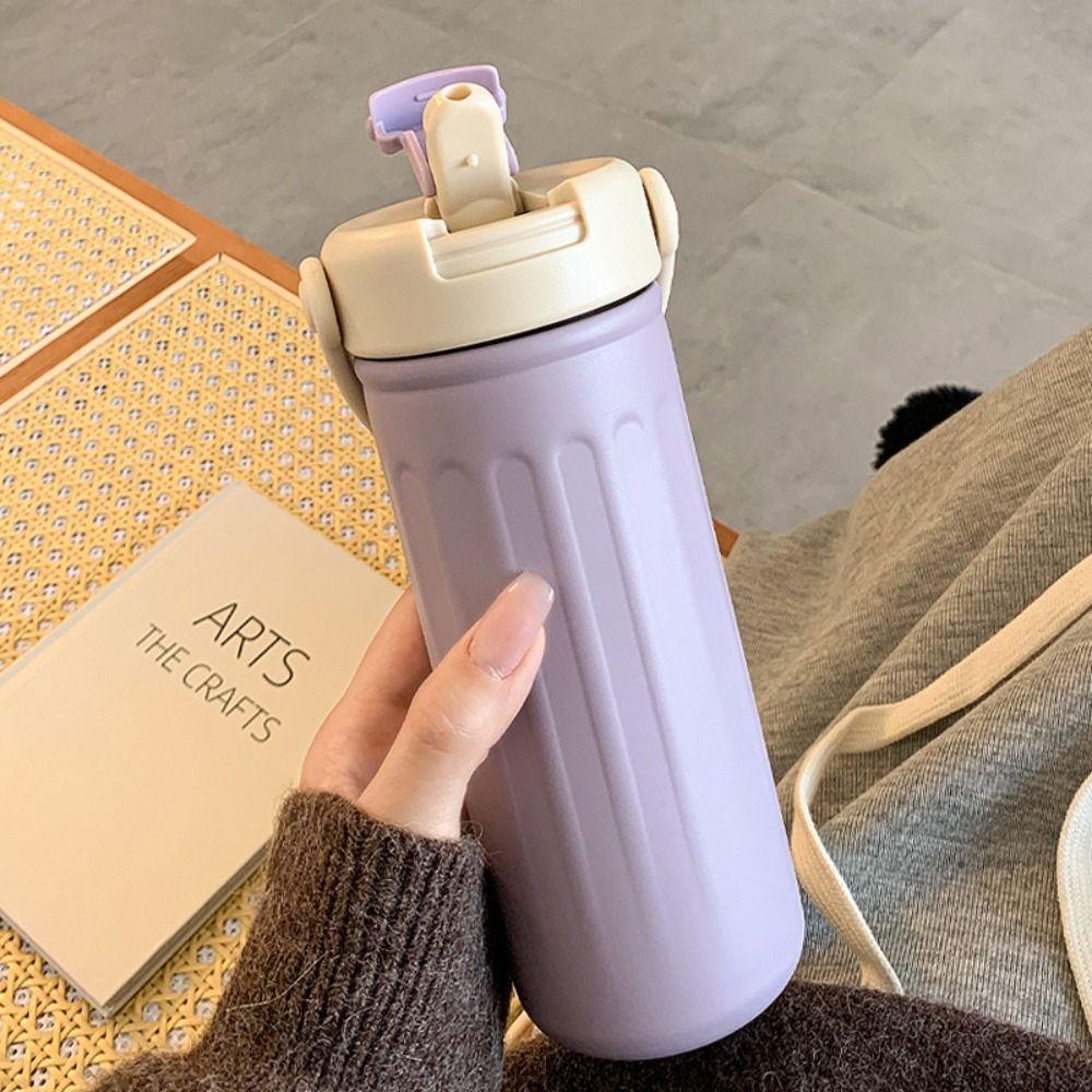 High-Capacity Stainless Steel Thermos Cup Insulation Or Cooling Straw Travel Cup  Outdoors