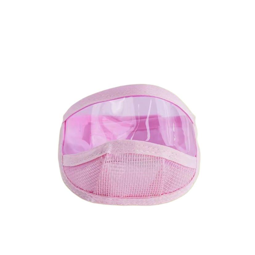 1×Transparent Cat Grooming Hood Anti Bite Face Shield Breathable Clear Vision Pet Helmet Cleaning Head Cover Adjustable Goggles