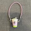 Miniature Bubble Tea Cup Hair Clip Accessory DIY Creamy Epoxy Doll Jewelry Attachment Decorative Component Pendant