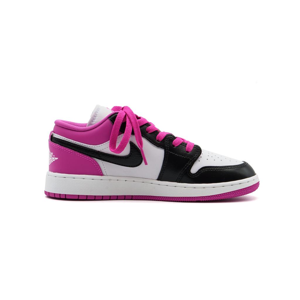 Jordan Air Jordan 1 Abrasion Resistant Abrasion Resistant Low top Vintage Basketball Shoes Women's Black White Pink FV8486-600(team1104)