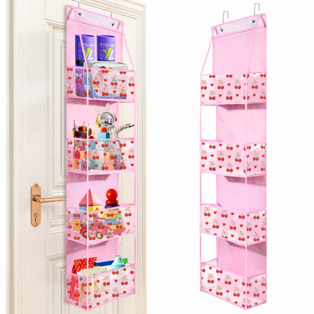 1pc 4/6 couches sur la porte organisateur suspendu cosmétiques tenture murale rangement organisateur pour pépinière salle de bain placard chambre