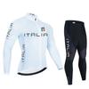 ITALIA Neues Pro Team Atmungsaktives Langarm Herren Fahrradtrikot Set MTB Fahrradbekleidung Herbst Fahrradkleidung Maillot Ropa Ciclismo