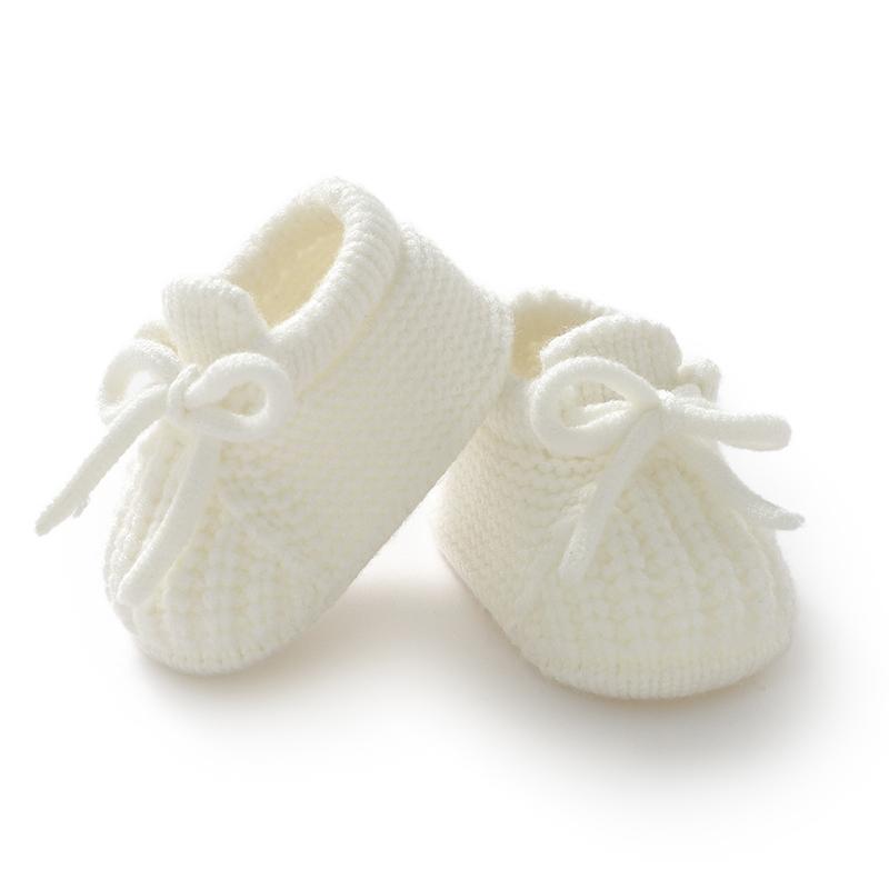Buty Niemowlęce Dzianinowe Obuwie do Łóżeczka Noworodka 0-18M Ciepłe Akcesoria Odzieżowe Niemowlęcy Chłopcy Dziewczynki Pierwsze Buciki Modne Jednolite Maluch Dziecko